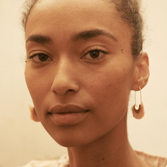 Madewell Peach Arc Wire Fringe Earrings - Picture 2 of 3